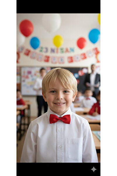 MeloKids April 23 Themed Ribbon Boy's Bow Tie