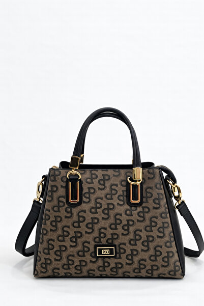 louisiana polo Silver Polo Women's Bag Monogram Patterned Mink Black 1082