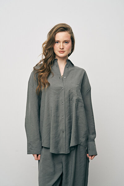 Orfeo Negro Дамска блуза Lyocell Luxe Silk-like Plain Colour Basic Shirt