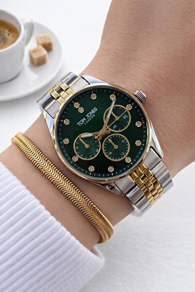 Tom Jones Steel Cord 2 Year Warranty 3 Atm Water Resistant Women Wristwatch+B...