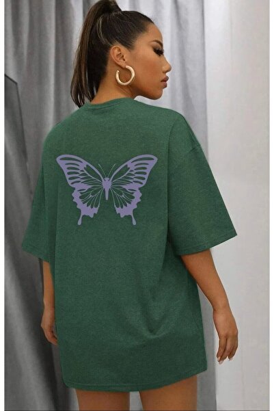 AZIZI TEKSTIL Tricou unisex cu imprimeu cu fluturi