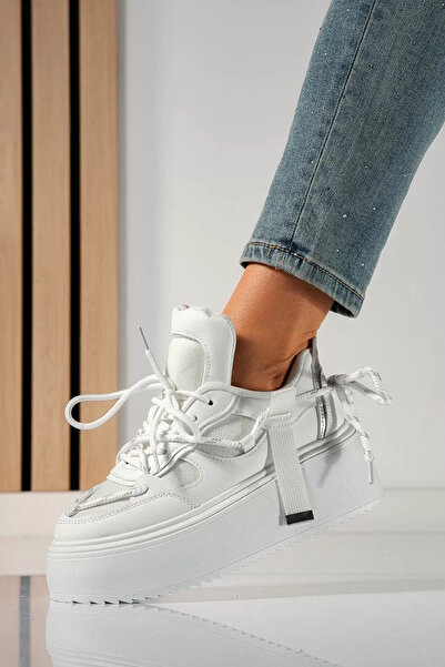 Zaira Women's white sneakers made of eco-leather Elvira #24306