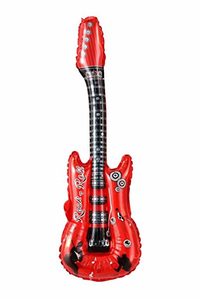 kidspartim Red Guitar Foil Balloon 82X29 cm