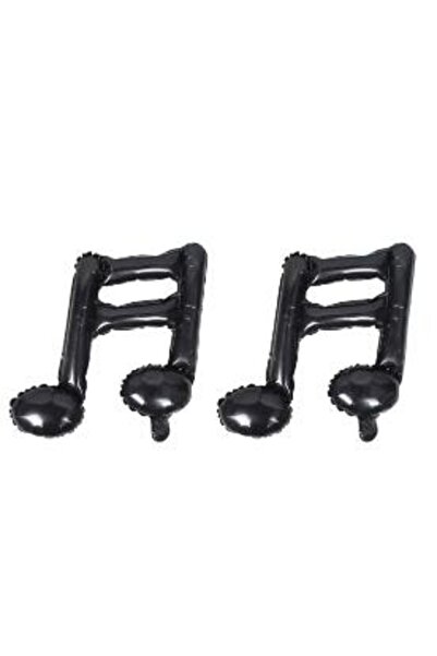 kidspartim 2 Note Foil Balloons Black 45X44 cm