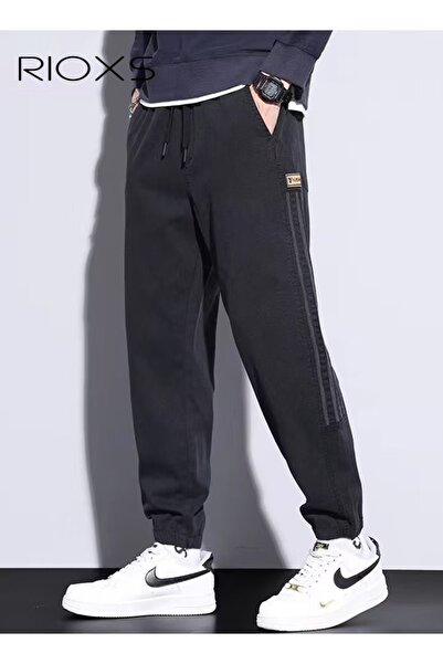 RIOXS Men's Cargo Pants, Loose Fit Casual Jogger Pants with Pockets, Lightwei...