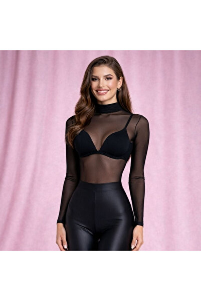 Foxy Luxury Transparent elastic tulle halter