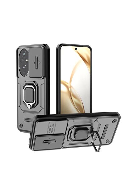 Dedux Husa compatibila cu Honor 200, Anti-soc, TPU/PC, Suport Inclinare, Negru