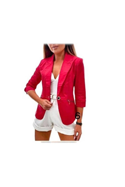 River Flower S023 jacket, red color, size 40