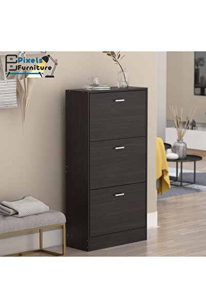 PixelsFurniture Pixel Furniture Flip-Top Shoe Cabinet with Space-Saving Desig...