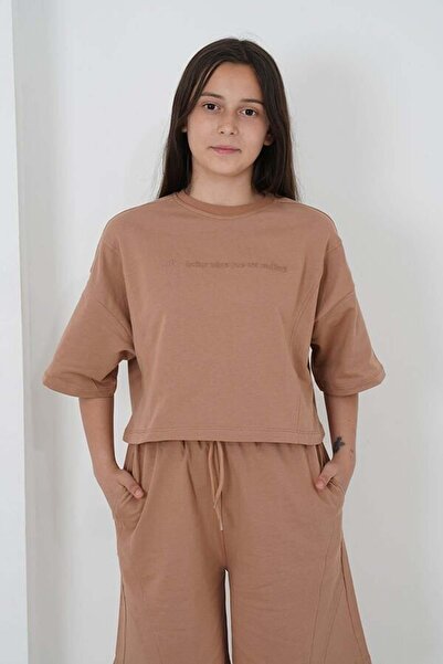 HayKids Set pentru fete din țesătură cu două fire Bi guler rotund ortlu - 25S...