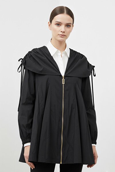 Soul جاكيت نسائي كاجوال بياقة بسحاب -32457 - أسود