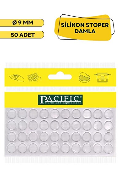 Macrostar Yapışkanlı Şeffaf Damla Silikon Ses Stoperi Dolap Çekmece Tamponu K...