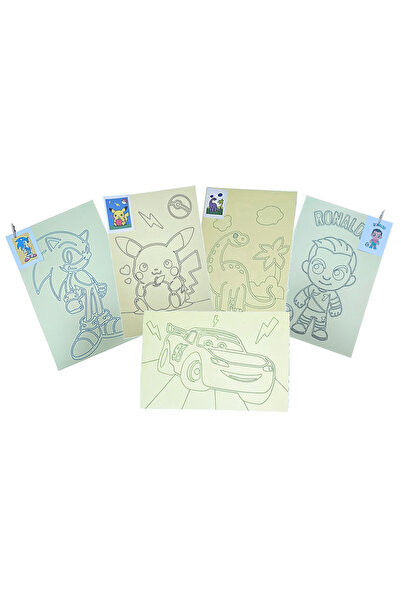 OEM Set of 5 colored sand drawings - BOYS