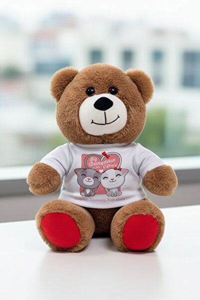 hediyemen Sevgililer Günü Özel Tasarım Yazılı Peluş Ayıcık