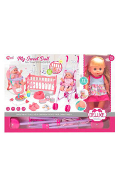 Toybox Baby Doll Stroller Set With Doll, Foldable Play Stroller And Baby Doll...