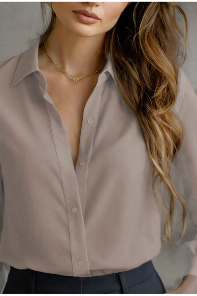 TRENDBUTİKOFFİCİAL Dubai Crepe Fabric Shirt - Fuchsia