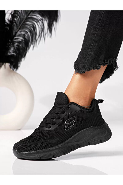 Zaira Women's black textile sneakers Mia #24288 - 40