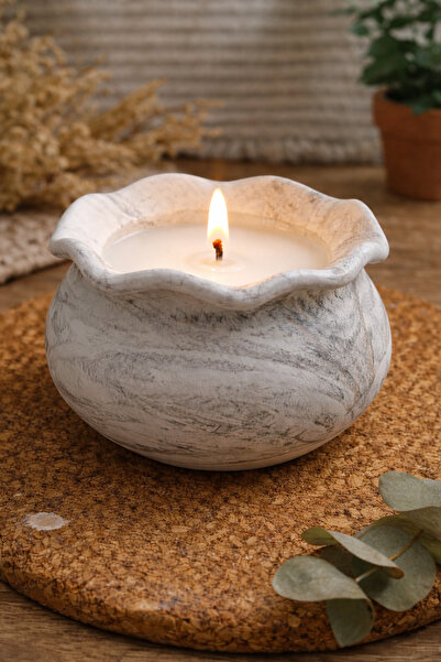 MumDukkanim Cadı Kazanı Tasarımlı El Yapımı Mum – Dekoratif Kase Mum, Doğal T...