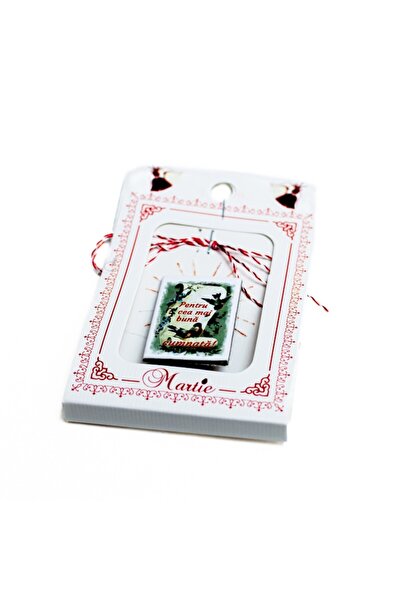 OEM Martisor tip Brosa "Cea Mai Buna Cumnata" , Colorissima, 3.5x2.5 cm