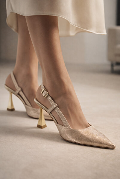 CARLA BELLA Дамски вечерни обувки с висок ток, сатенен десен и елегантни дета...