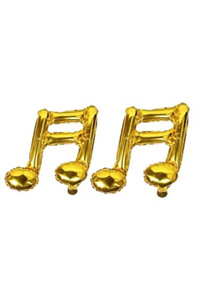 kidspartim 2 Pcs Note Foil Balloon Gold 45X44 cm