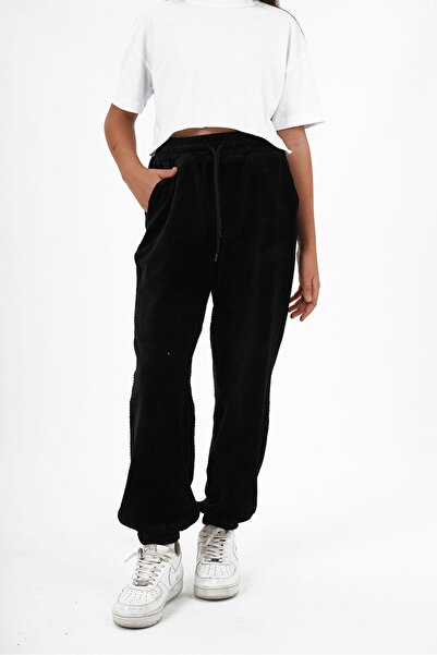 HayKids Pantaloni pentru fete catifea cu picior elastic din material textil p...