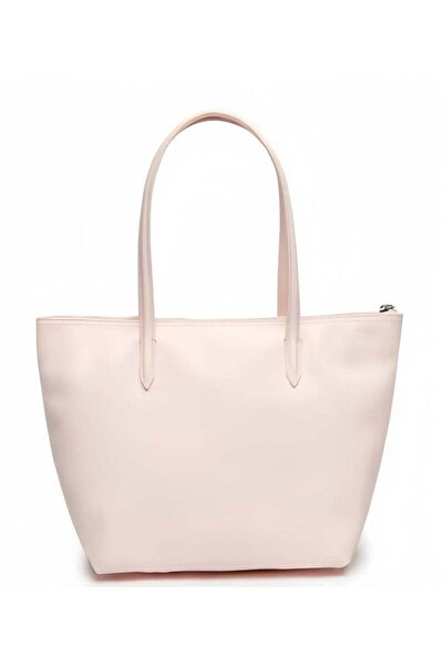 Genetech Women's Large Capacity Zipper Handbag Tote Bag Shoulder Bag Medium Pink