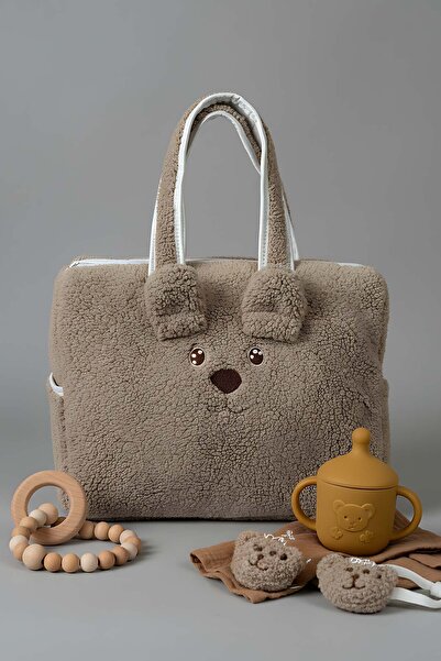 Rivaİstanbul Plush Teddy Bear Mother Baby Care Bag