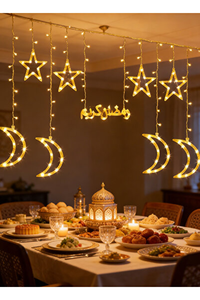 Pomefar Ramadan Lights, Star Moon Fairy Lights, Ramadan Kareen 8 Lighting Mod...