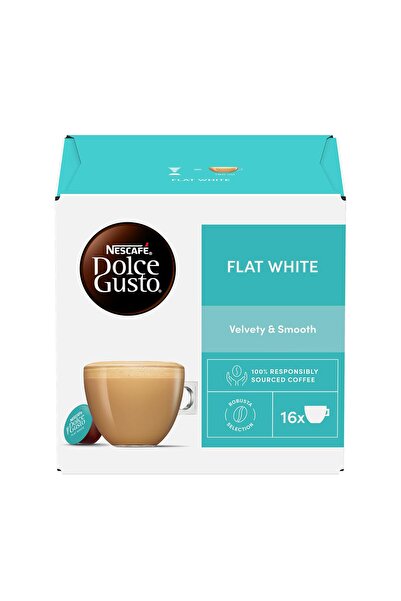Nescafe Nescafé Dolce Gusto Flat White Coffee Capsules, 16 Capsules