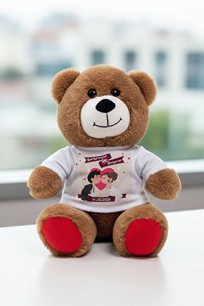 hediyemen Kişiye Özel Fotoğraflı Sevgililer Günü Hediyesi Romantik Peluş Ayıcık