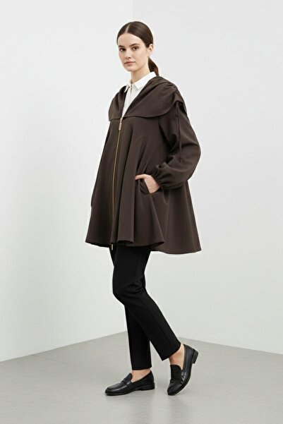 Soul Casual Women's Jacket with Zipper Collar -32457 - Brown