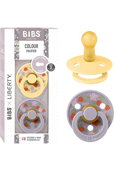Bibs لهاية حلمة دائرية من ليبرتي، عبوة من قطعتين، لون الفراولة والكريمة، مصنو...