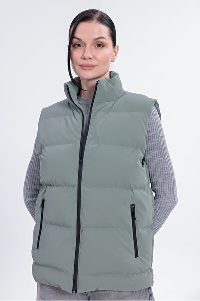 Firststops Vestă de damă din țesătură Nova, verde mentă, umplută cu puf