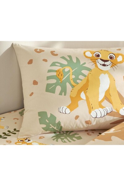 Taç Zorluteks Licensed Lion King Patterned 100% Cotton Fabric 1 Piece Pillowc...