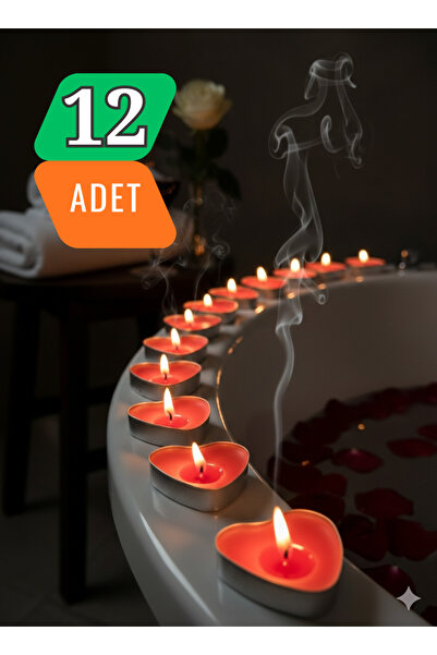 rosfloa rf Premium Tealight Mum–4 Saat Yanış-Buhurdanlık, Sevgililer Günü, Ku...