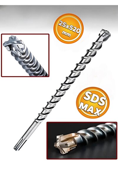 CMC Tools CMC6315 Sds Max Hilti Beton Delme Matkap Ucu 25x520 mm 4 Elmaslı