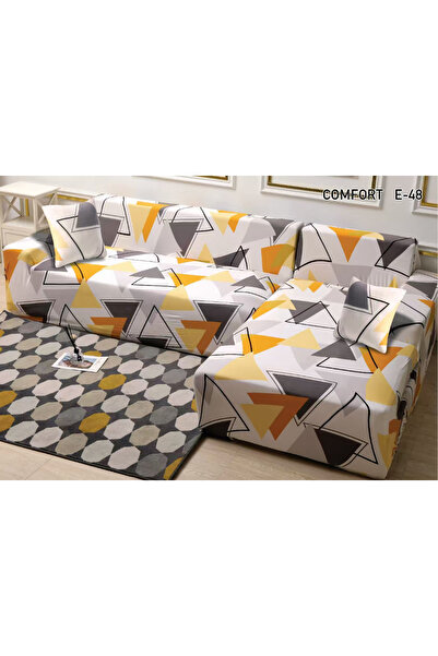 ANATOLIATEKSTILE Husă Canapea Colțar Elastică M+L, L(180*230)+M(145*200) cu e...