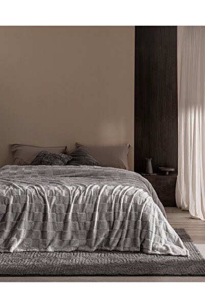 Madame Coco Pătură simplă Vaporeux Welsoft - Gri