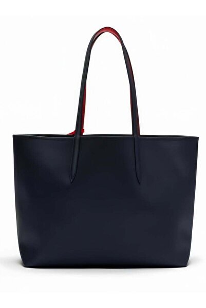 Genetech Women's Double-Sided Two-Tone Large Capacity Handbag, Black/Red