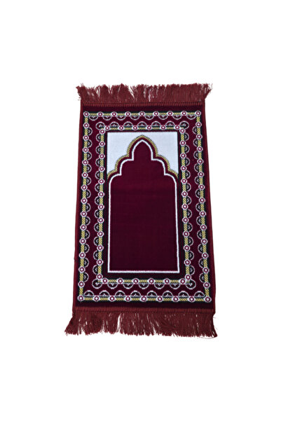 REVE Premium Quality Dotted Border Design Islamic Prayer Mat 35 x 60cm
