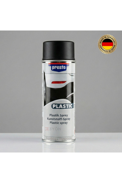Presto Plastik Astar Özellikli Mat Siyah Tampon Boyası Plastik Sprey 400ML