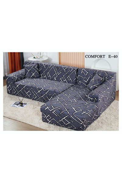 ANATOLIATEKSTILE Husă Canapea Colțar Elastică M+L, L(180*230)+M(145*200) cu e...