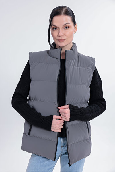 Firststops Women's Anthracite Nova Fabric Inflatable Vest