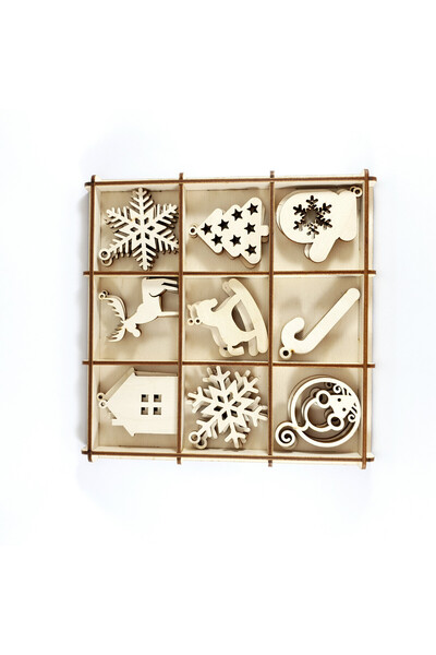 Amco Wooden globe set-type 1-22x22x4 cm