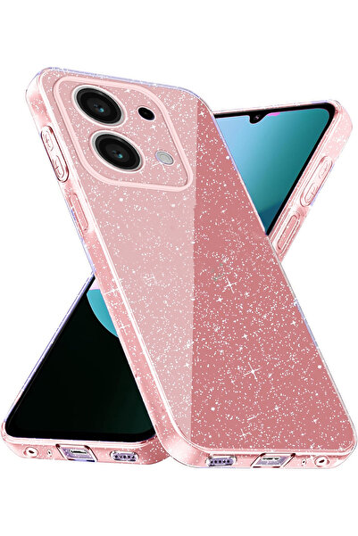 Nezih Case Redmi 15C Uyumlu Kamera Korumalı Simli Işıltılı Renkli Parlak Koto...
