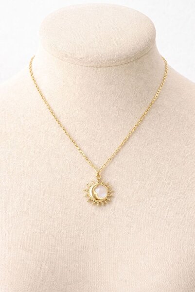 MLSİRİUS ART GÜNEŞ VE AY FİGÜRLÜ ÇELİK KOLYE