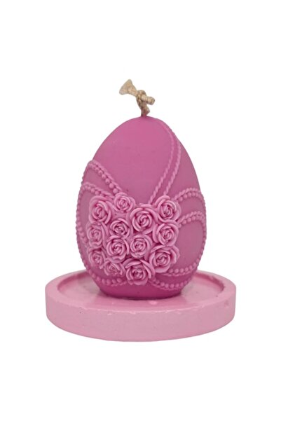 OEM Lumânare parfumată cu motive florale în formă de ou de Paște