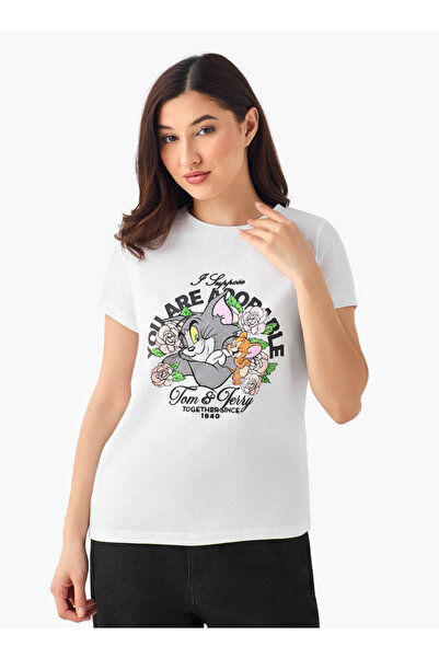 SP Characters T-shirt with Tom and Jerry Print