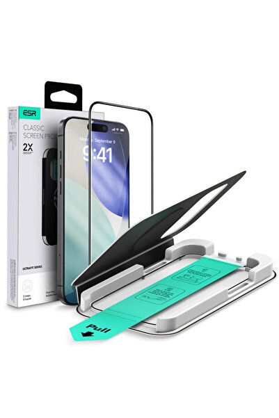 ESR iPhone 16 Pro από σκληρυμένο γυαλί UltraFit, μαύρο